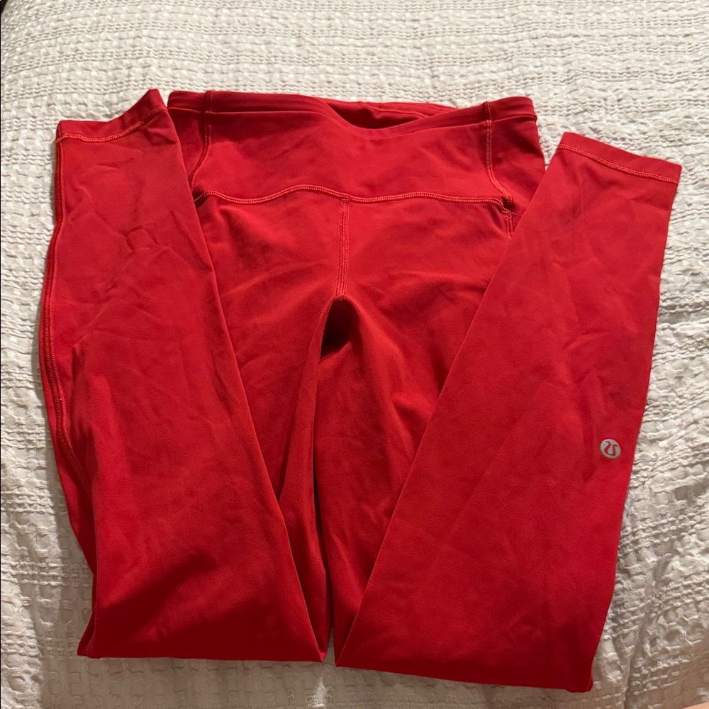 lululemon athletica Red High-Rise Leggings